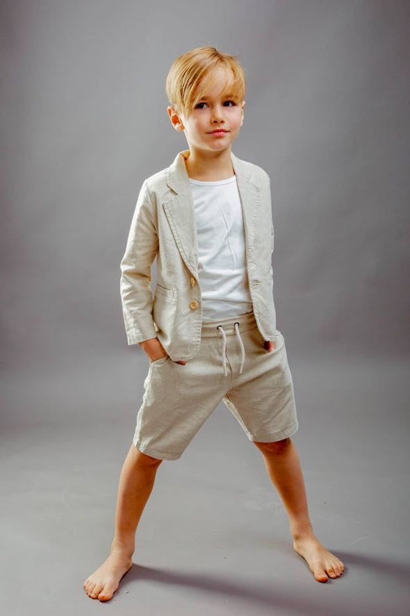 Boys Linen Set with shorts